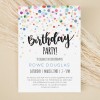 Watercolour Confetti Birthday Invitations