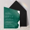 Green Angle Engagement Party Invitations