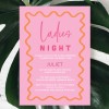 Wavy Hens Night Invitations