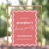 Wavy Hens Party Welcome Sign