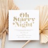 White and Gold Christmas Party Invitations