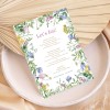 Wildflower Wedding Menu