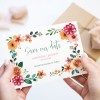 Flowers Save The Date Cards Printed Australia