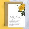 Yellow Floral Baby Shower Invitations