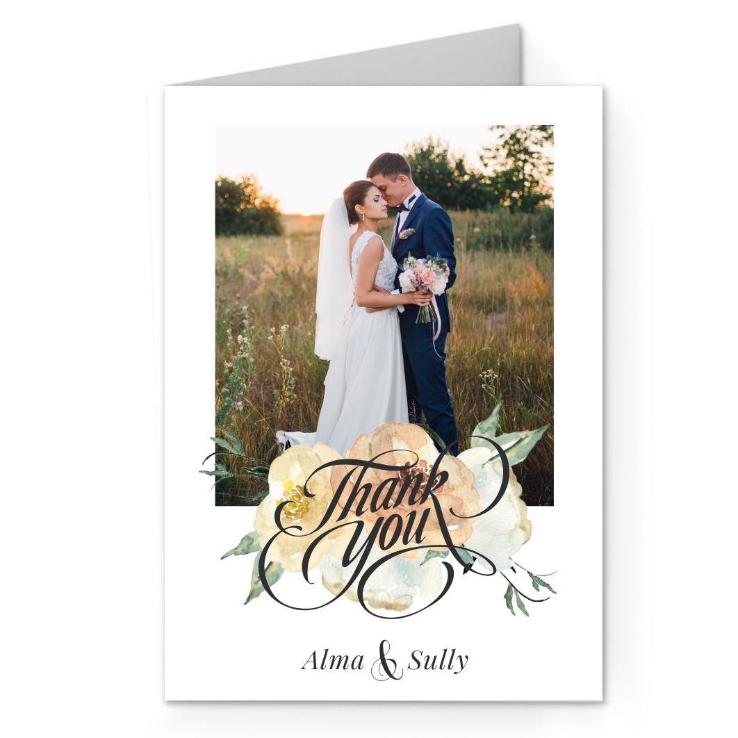 Mr and Mrs Wedding Thank You Card