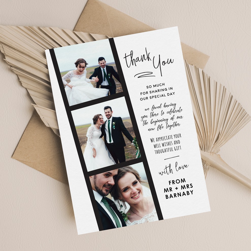 Thank You For Sharing Our Special Day Personalised Tags High Quality Linen card 
