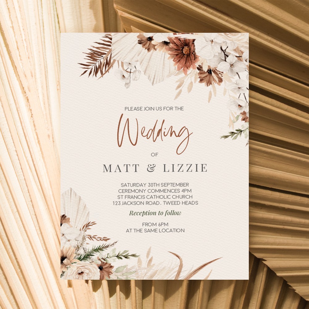 Sweet Mist Boho Wedding Invitations