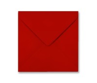 Red 155mm Square Envelope 100gsm