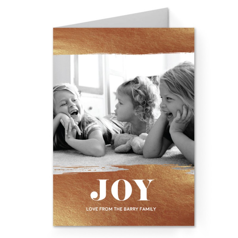 Joyful Folded Photo Christmas Cards