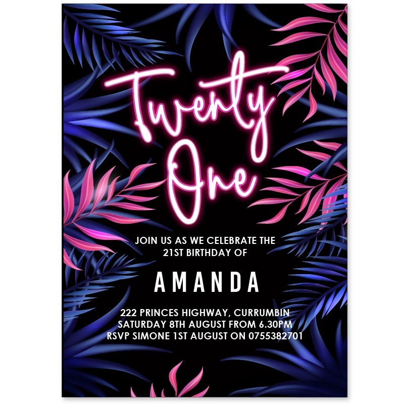 21 Birthday Invitations