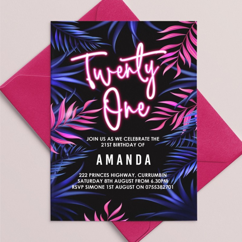 21 Birthday Invitations