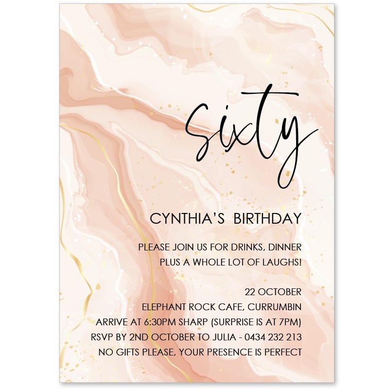 Sixty 60th Birthday Invitations