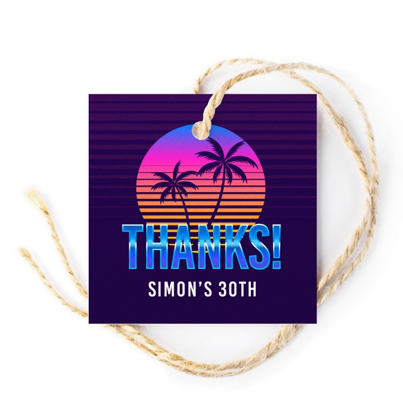 80's Birthday Gift Tags