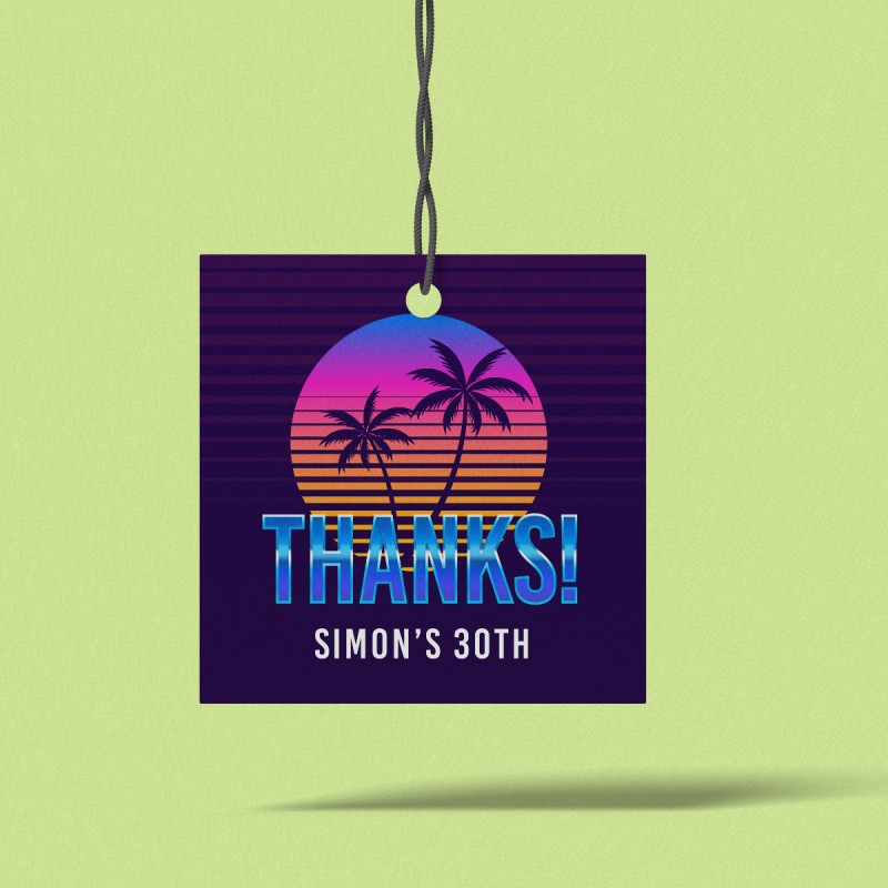 80's Birthday Gift Tags