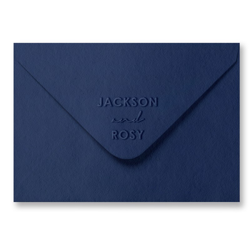 A Touch Of Blue Wedding Custom Embossing Stamp