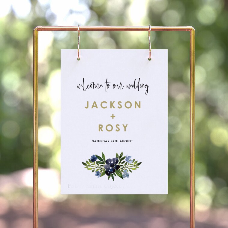 A Touch of Blue Welcome Sign