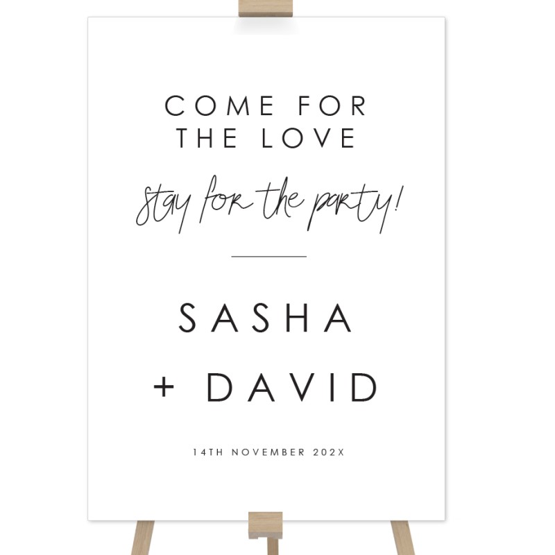 Affection Wedding Welcome Sign 