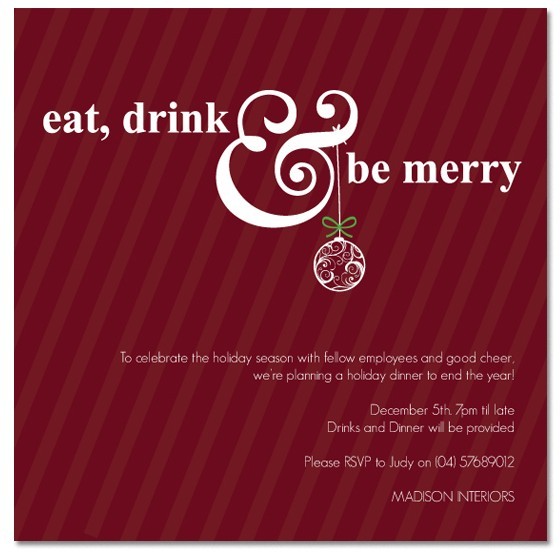 Ampersand Holiday Party Invitations