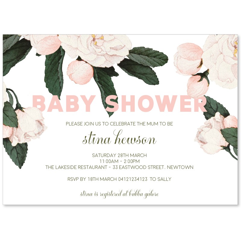 Angelic Baby Shower Invitations
