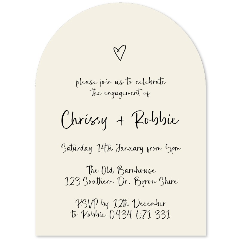 Clarissa ARCH Engagement Invitations
