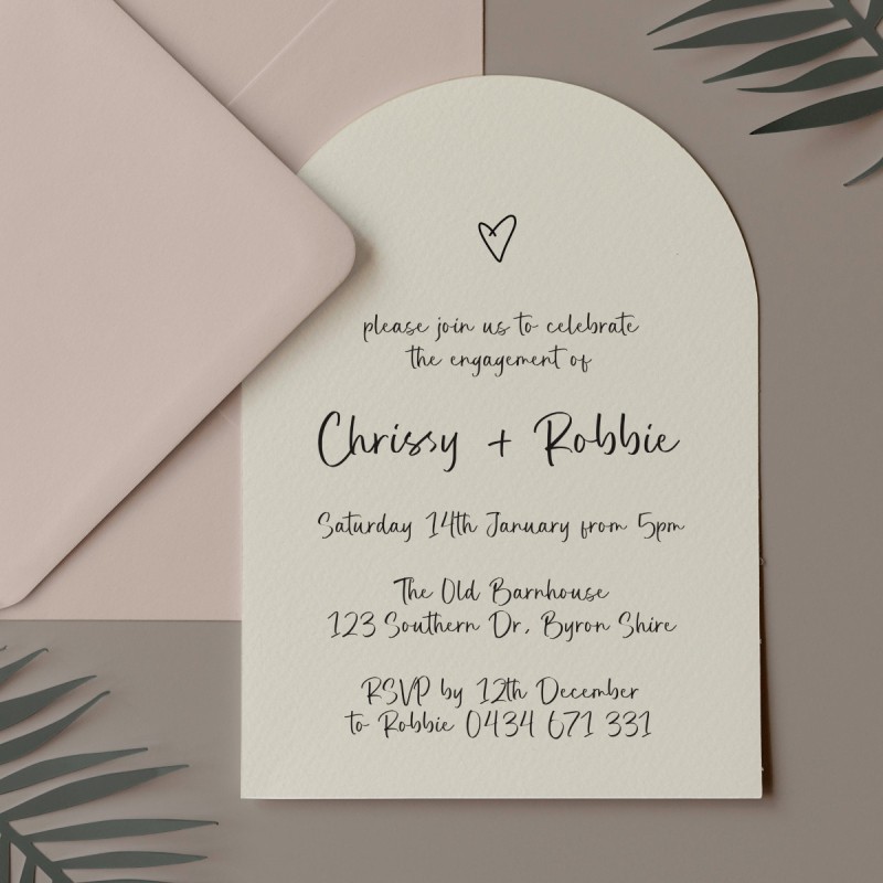 Clarissa ARCH Engagement Invitations