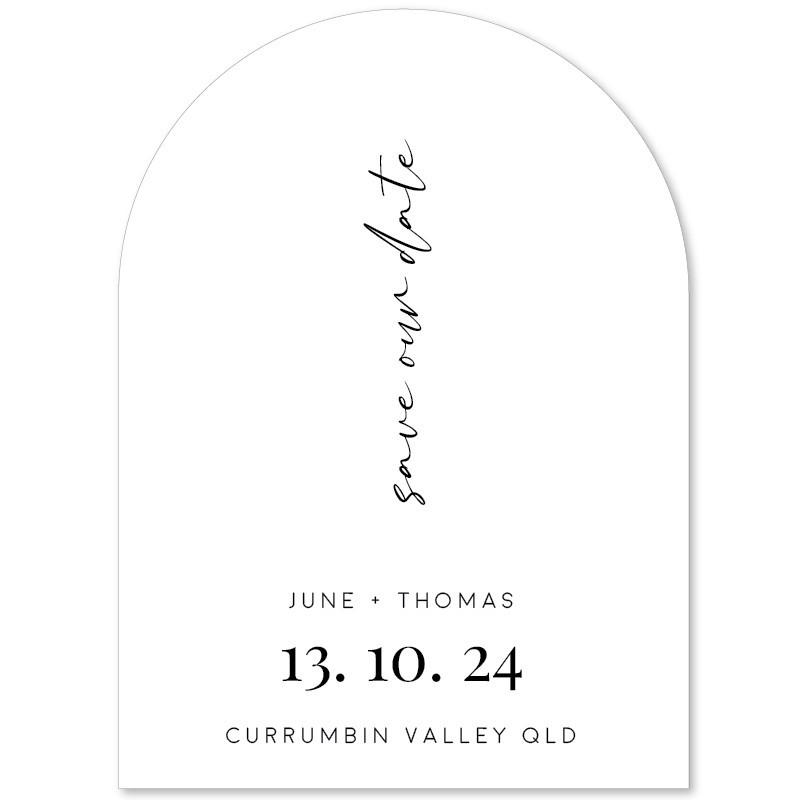 Innocent Die-Cut Arch Save The Date Cards