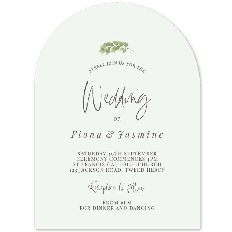Retreat Wedding Invitations - Diecut Arch