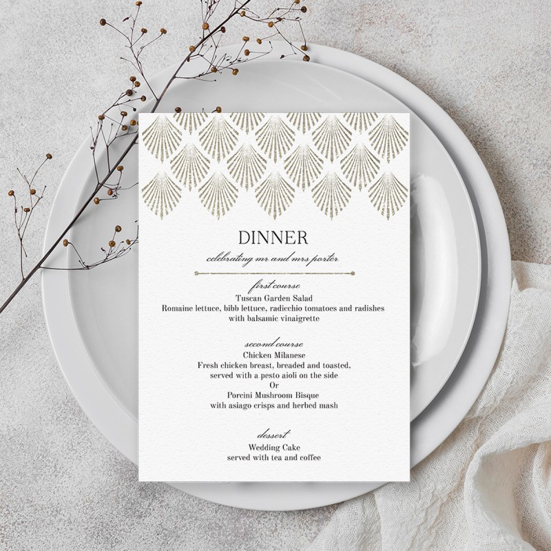 Deco Fans Wedding Menu