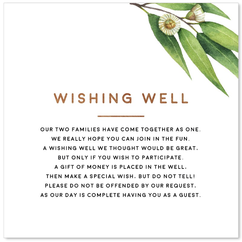 Australian Native Wishing Well Card