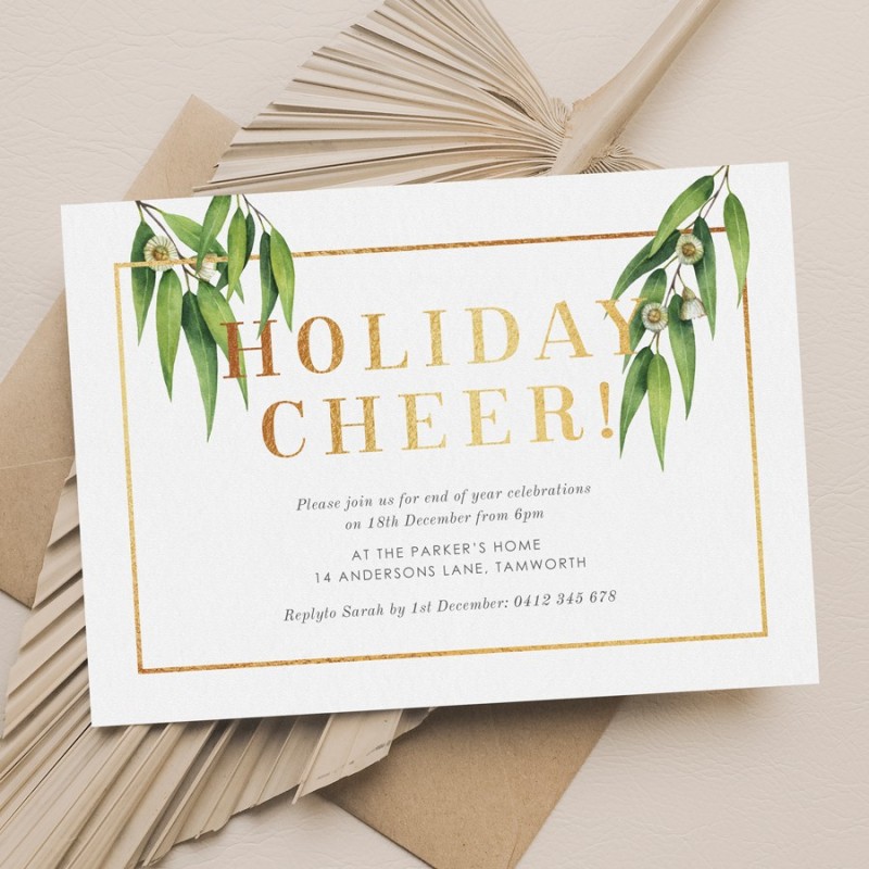 Bush Blessings Christmas Invitations