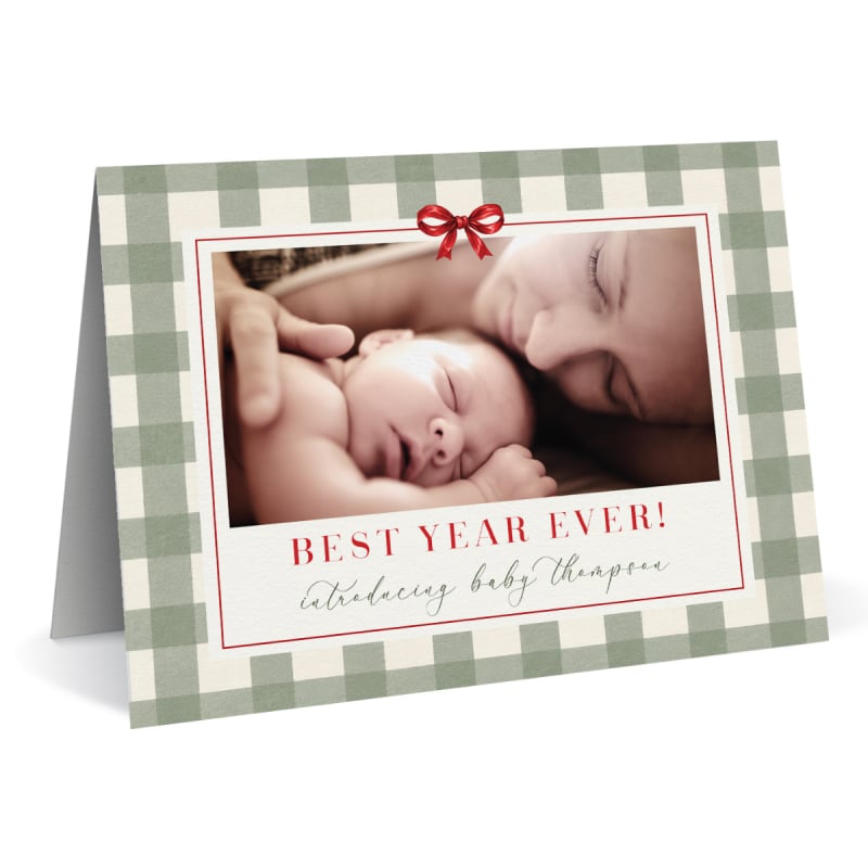 Best Year Ever Plaid Christmas Cards