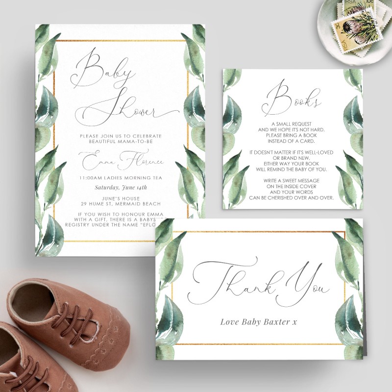 Growing Vines Baby Shower Invitations