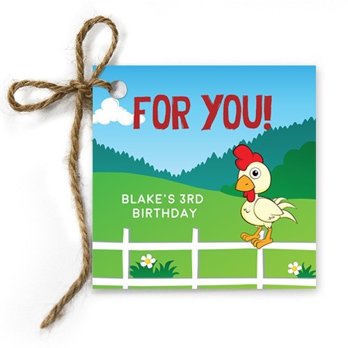 Barnyard Fun Birthday Gift Tags