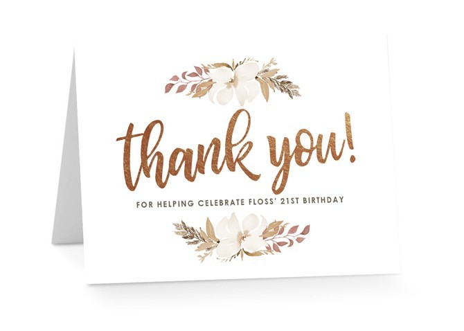 Bask Birthday Thank You Cards