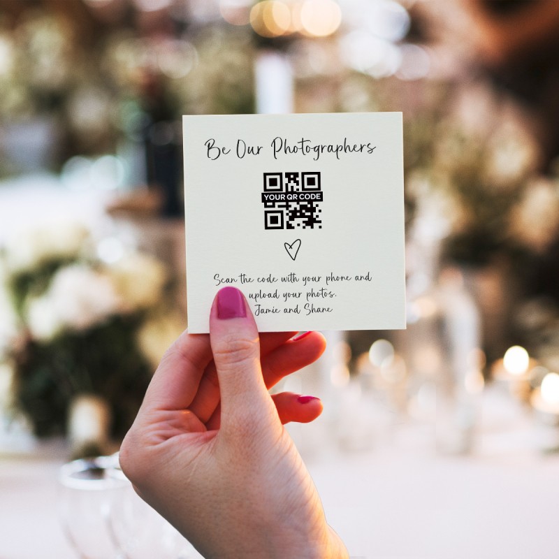 Clarissa Wedding Photo QR Code Card