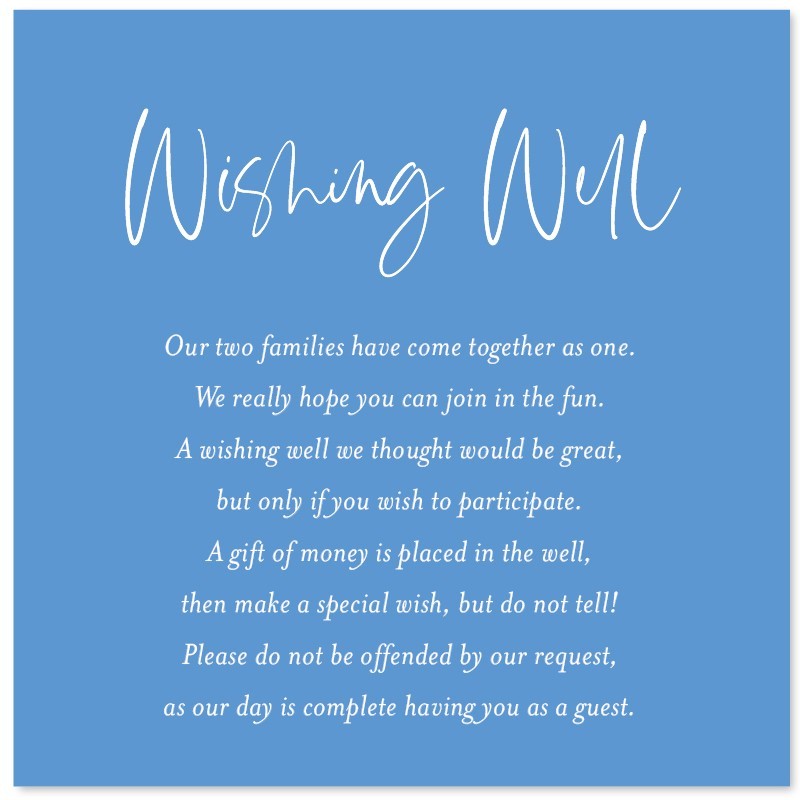 Beach Days Wedding Wishing Well Card