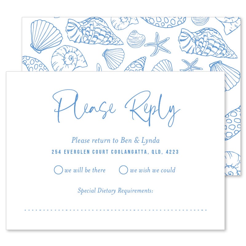 Beach Days Wedding Response Card
