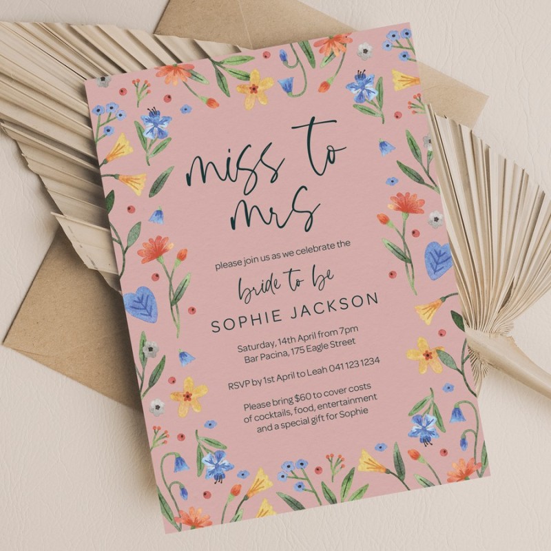 Bouquet Bridal Shower Invitations