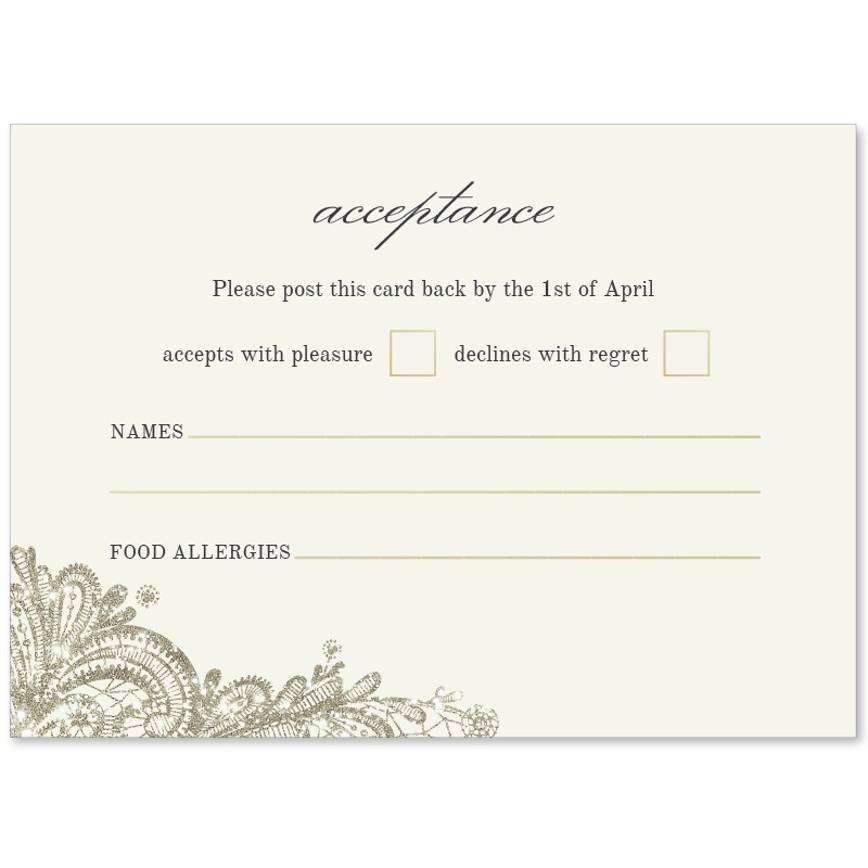 Graceful Wedding Response Card