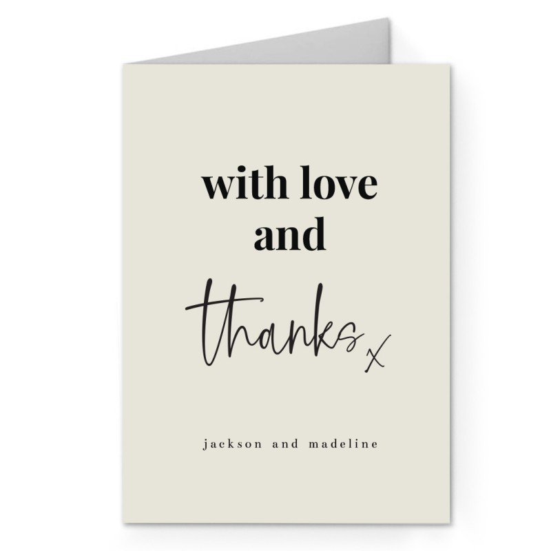 Bold Type Wedding Thank You Cards