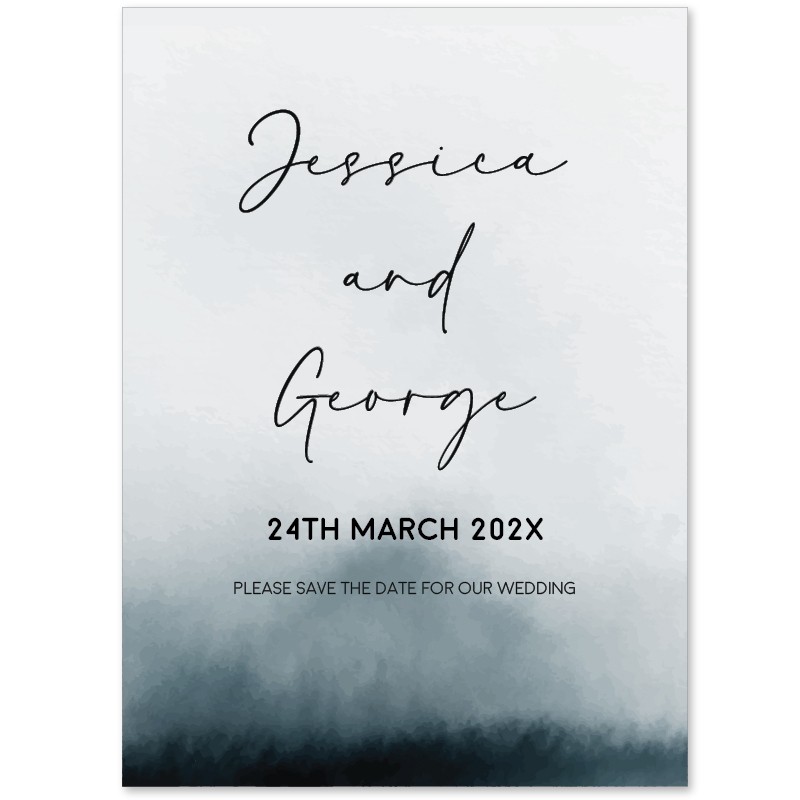 Belle Blue Save the Date Card