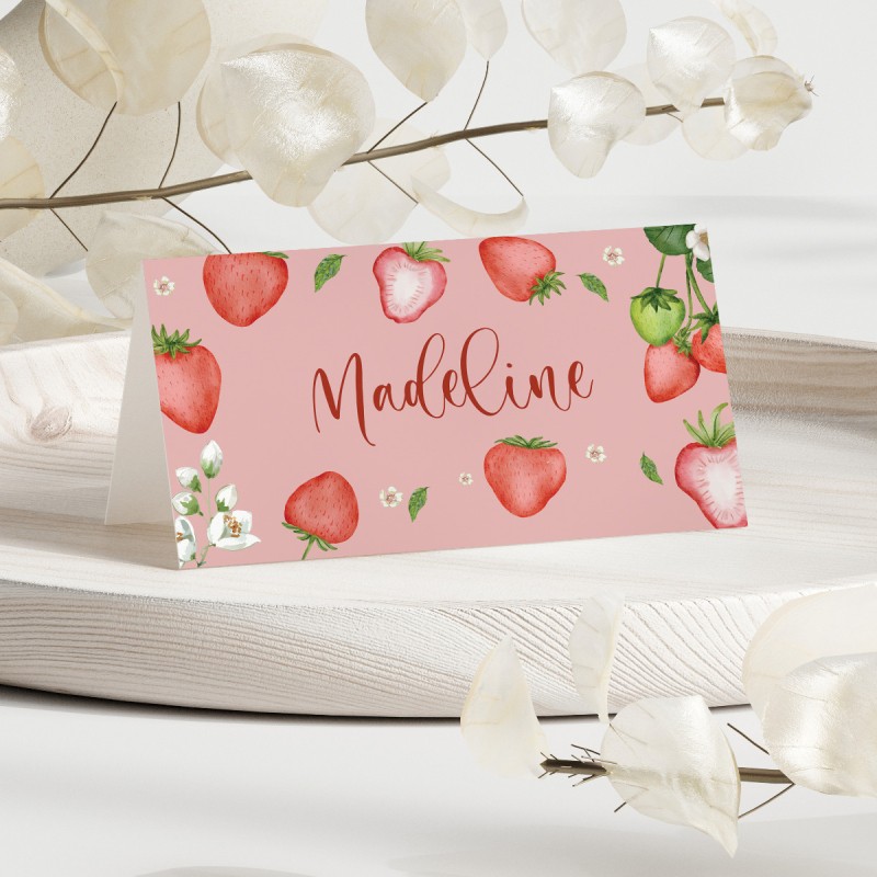 Berry Sweet Birthday Placecards