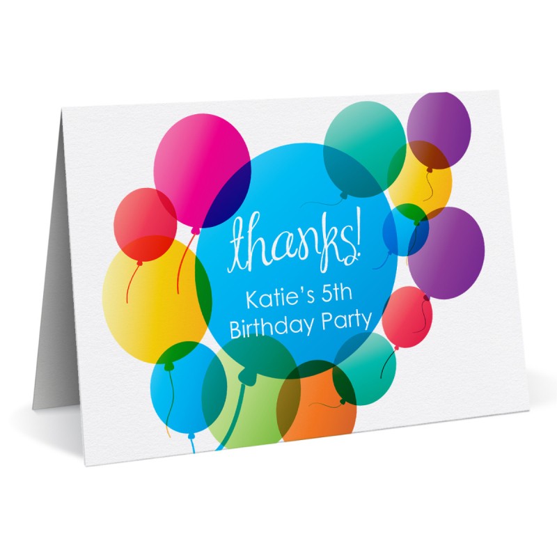 Big Balloons Thank You Cards