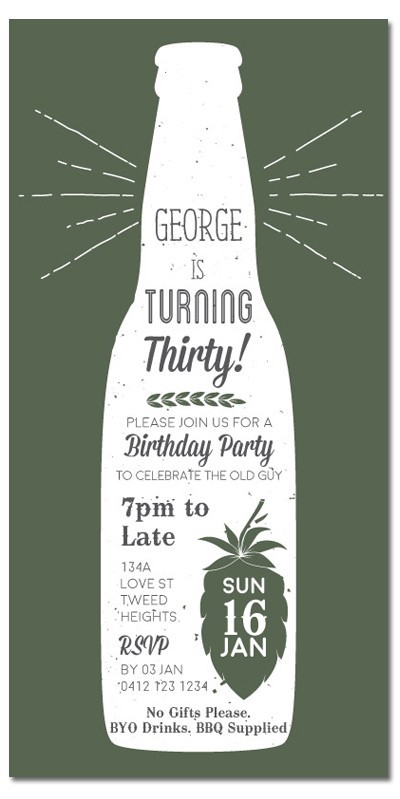 Birthday Brews Birthday Invitations