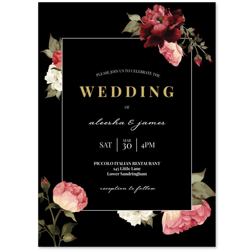 Crimson Wedding Invitation