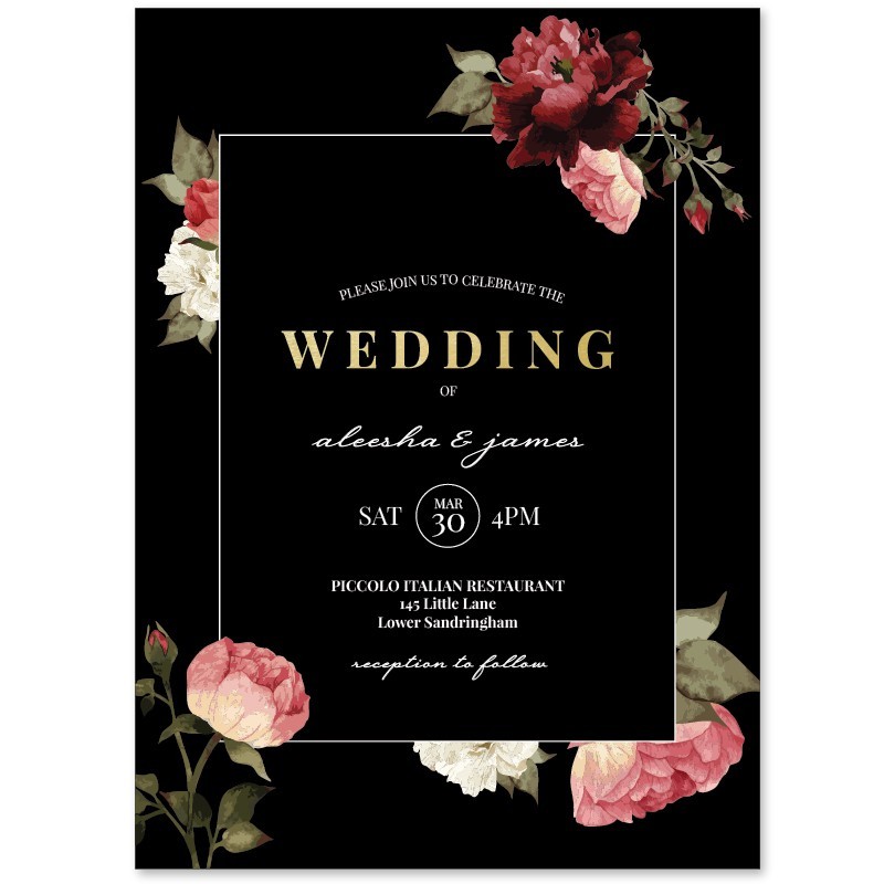 Crimson Wedding Invitation