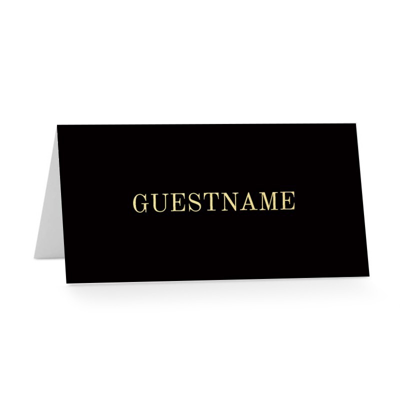 Black and Gold Placecard
