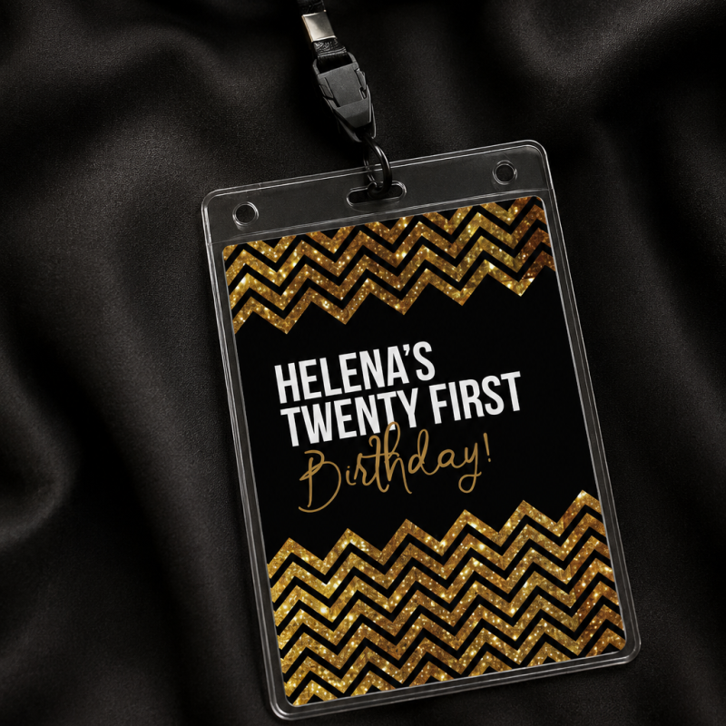 Chevron Glitter VIP Invitations