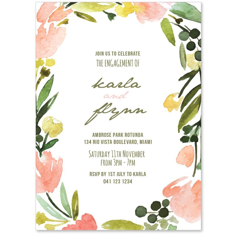 Blooming Engagement Invitations