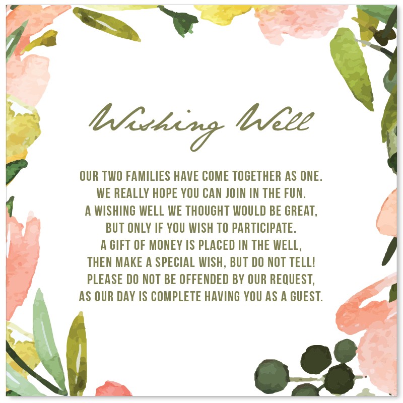 Blooming Wishing Well Card